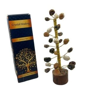 HPX1‎ 🔥 Chakra Gemstone Wire Wrap Tree: Balancing Energy & Beauty